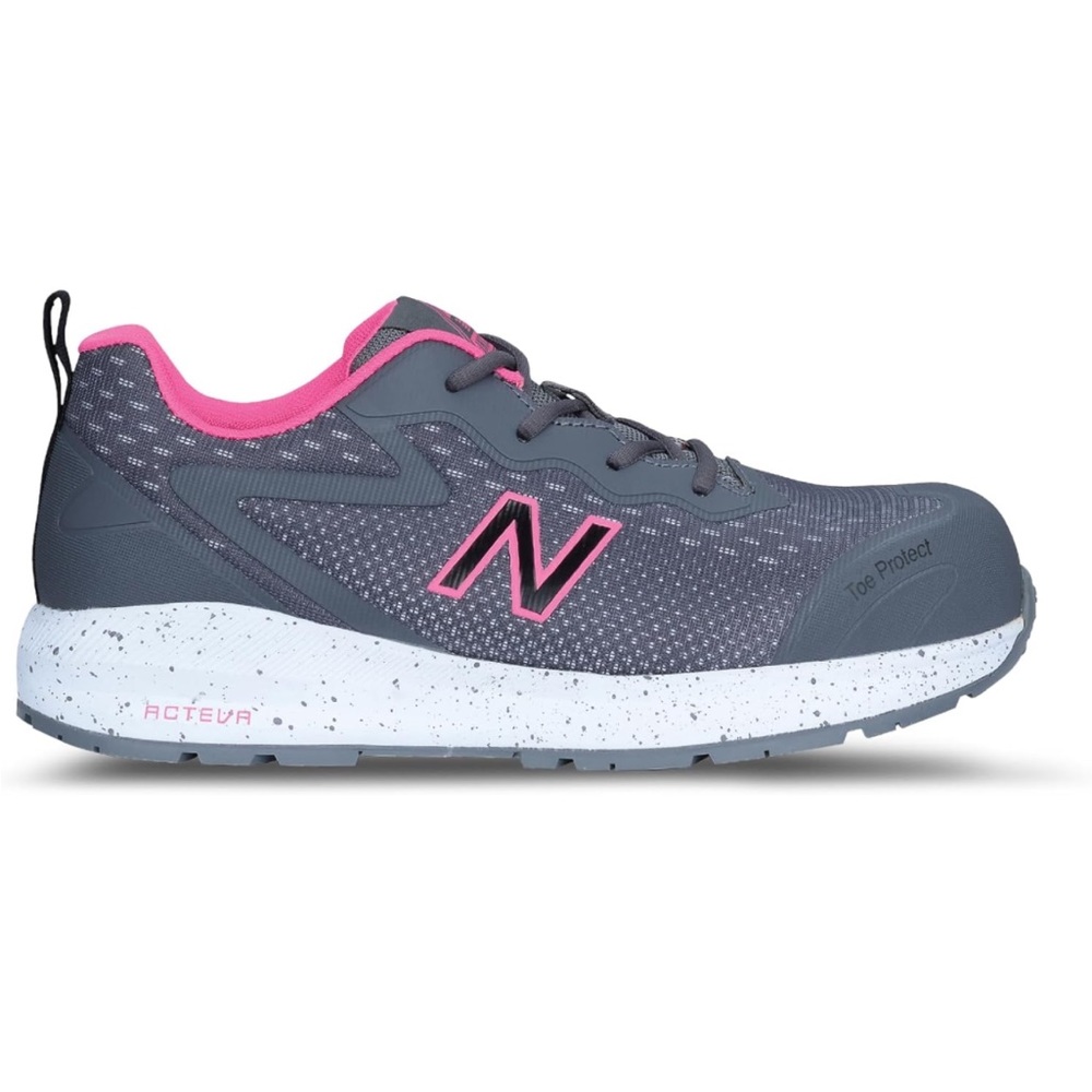 New Balance Women's Composite Toe Logic Industrial Boot, Grey/Pink, 7.5 - Picture 1 of 5
